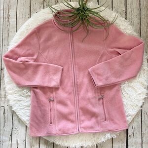 Karen Scott Sport pink fleece jacket small petite